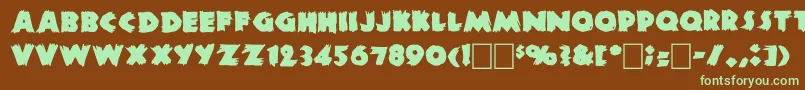 Dszombiec Font – Green Fonts on Brown Background