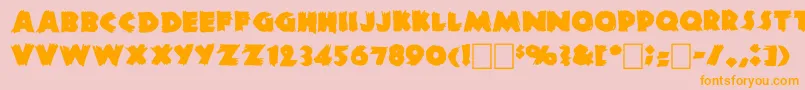 Dszombiec Font – Orange Fonts on Pink Background