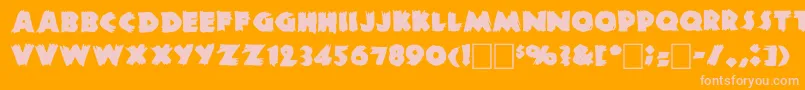 Dszombiec Font – Pink Fonts on Orange Background