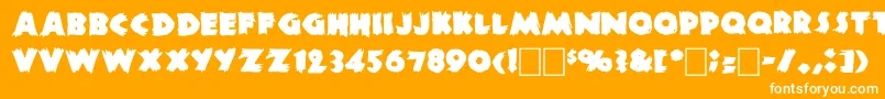 Dszombiec Font – White Fonts on Orange Background