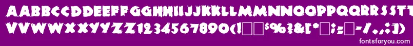 Dszombiec Font – White Fonts on Purple Background