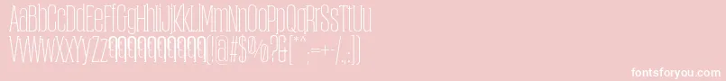 Шрифт ObcecadaSerifFfp – белые шрифты на розовом фоне
