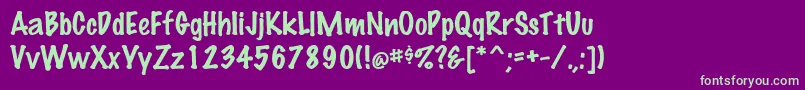 More about Marker ffy Font Marker ffy Font – Green Fonts on Purple Background
