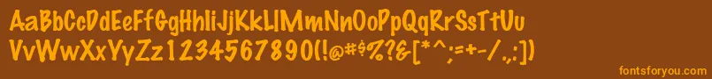 Marker ffy Font – Orange Fonts on Brown Background