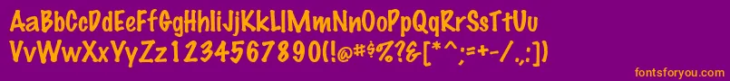 Marker ffy Font – Orange Fonts on Purple Background