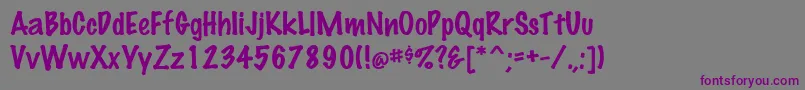 Marker ffy Font – Purple Fonts on Gray Background