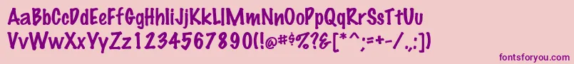 Marker ffy Font – Purple Fonts on Pink Background