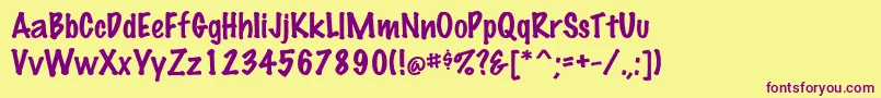 More about Marker ffy Font Marker ffy Font – Purple Fonts on Yellow Background