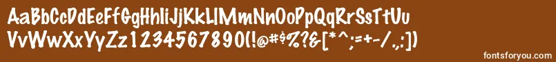 Marker ffy Font – White Fonts on Brown Background