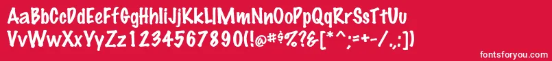 Marker ffy Font – White Fonts on Red Background