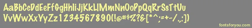 Marker ffy Font – Yellow Fonts on Gray Background
