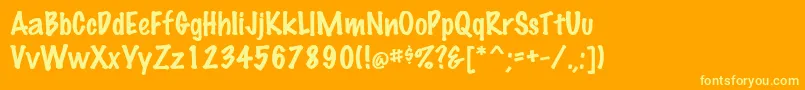 Marker ffy Font – Yellow Fonts on Orange Background
