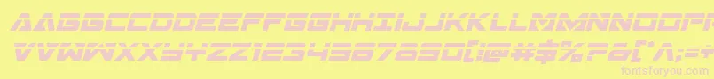 Transamericalaserital Font – Pink Fonts on Yellow Background