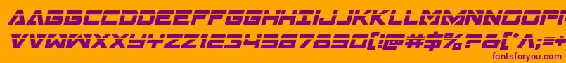 Transamericalaserital Font – Purple Fonts on Orange Background