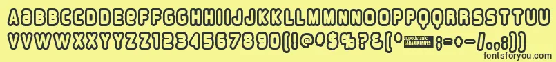 Overloadburn Font – Black Fonts on Yellow Background