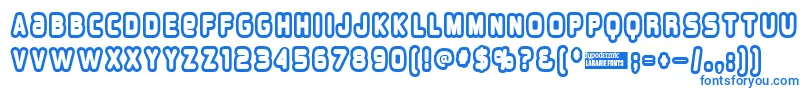 フォントOverloadburn – 青いフォント