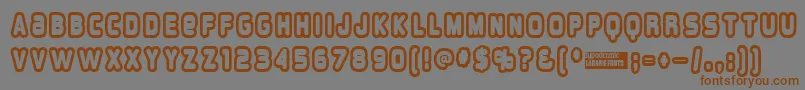 Overloadburn Font – Brown Fonts on Gray Background