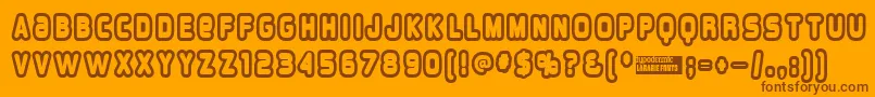 Overloadburn Font – Brown Fonts on Orange Background