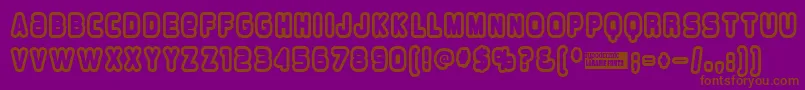 Czcionka Overloadburn – brązowe czcionki na fioletowym tle