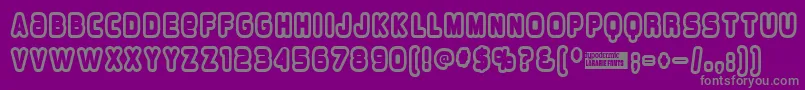 Overloadburn Font – Gray Fonts on Purple Background