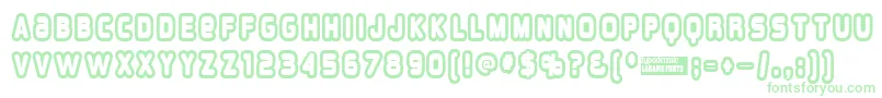 Overloadburn Font – Green Fonts on White Background
