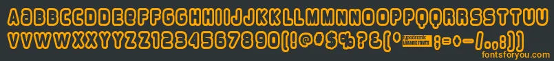 Overloadburn Font – Orange Fonts on Black Background