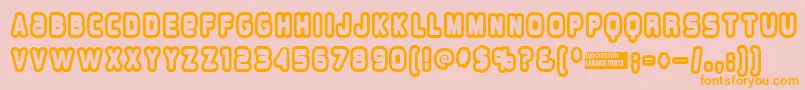 Overloadburn Font – Orange Fonts on Pink Background