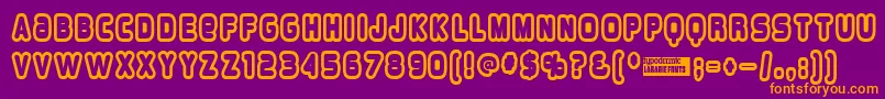 Overloadburn Font – Orange Fonts on Purple Background