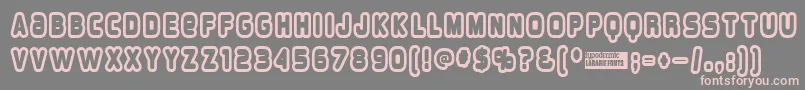 Overloadburn Font – Pink Fonts on Gray Background