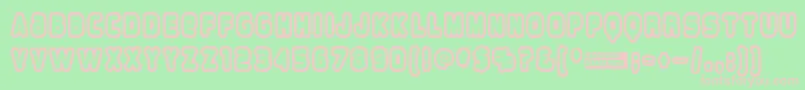 Overloadburn-Schriftart – Rosa Schriften auf grünem Hintergrund
