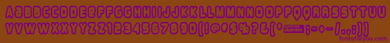 Overloadburn Font – Purple Fonts on Brown Background