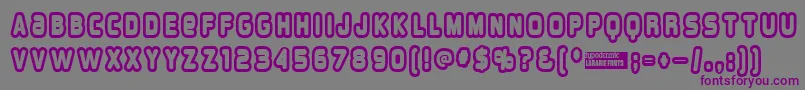 Overloadburn Font – Purple Fonts on Gray Background
