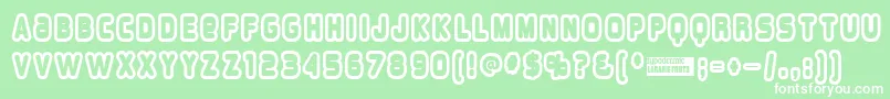 Overloadburn Font – White Fonts on Green Background