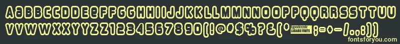 Overloadburn Font – Yellow Fonts on Black Background