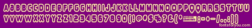 Overloadburn Font – Yellow Fonts on Purple Background