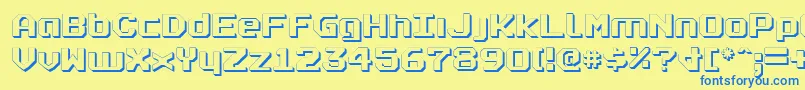 Realpolv2s Font – Blue Fonts on Yellow Background