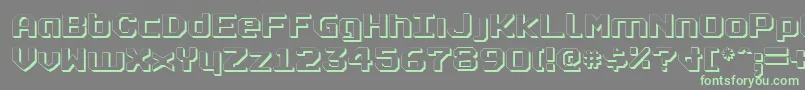 Realpolv2s Font – Green Fonts on Gray Background