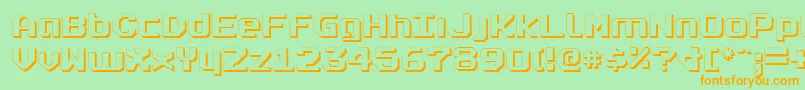 Realpolv2s Font – Orange Fonts on Green Background