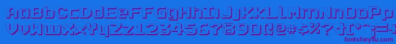 Realpolv2s Font – Purple Fonts on Blue Background