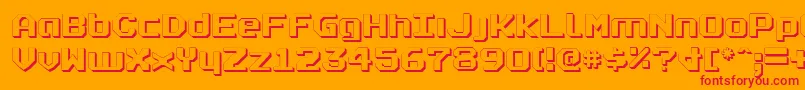 Realpolv2s Font – Red Fonts on Orange Background