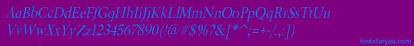 BeryliumRgIt Font – Blue Fonts on Purple Background