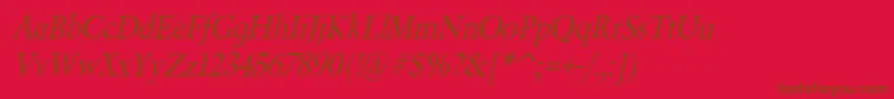 BeryliumRgIt Font – Brown Fonts on Red Background