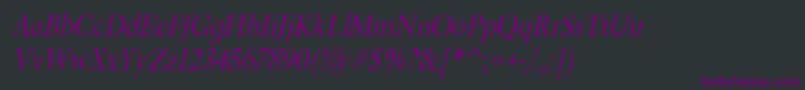 フォントBeryliumRgIt – 黒い背景に紫のフォント