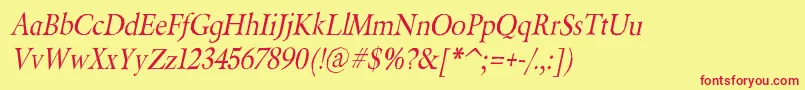 BeryliumRgIt Font – Red Fonts on Yellow Background