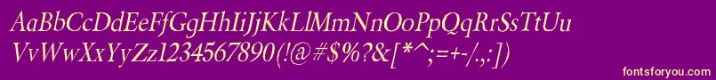 BeryliumRgIt Font – Yellow Fonts on Purple Background