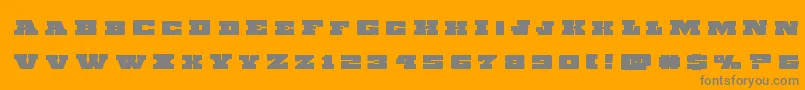 Chicagoexpresstitle-Schriftart – Graue Schriften auf orangefarbenem Hintergrund