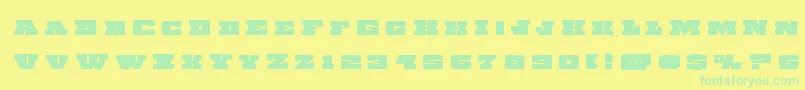 Chicagoexpresstitle Font – Green Fonts on Yellow Background