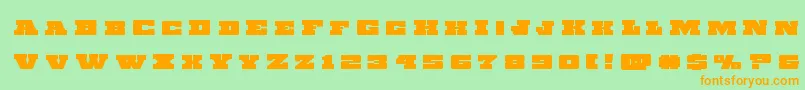 Chicagoexpresstitle Font – Orange Fonts on Green Background