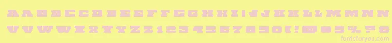 Chicagoexpresstitle Font – Pink Fonts on Yellow Background