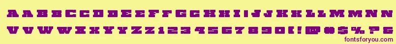Chicagoexpresstitle Font – Purple Fonts on Yellow Background